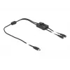 Kábel USB Type-C konektor samec na 2 x DC 5,5 x 2,1 mm konektor samica s vypínačom DeLOCK 86800