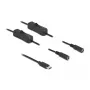 Kábel USB Type-C konektor samec na 2 x DC 5,5 x 2,1 mm konektor samica s vypínačom DeLOCK 86800