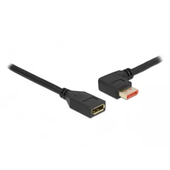 DisplayPort predlžovací kábel DeLOCK 87073 1m 90° vľavo zahnutý