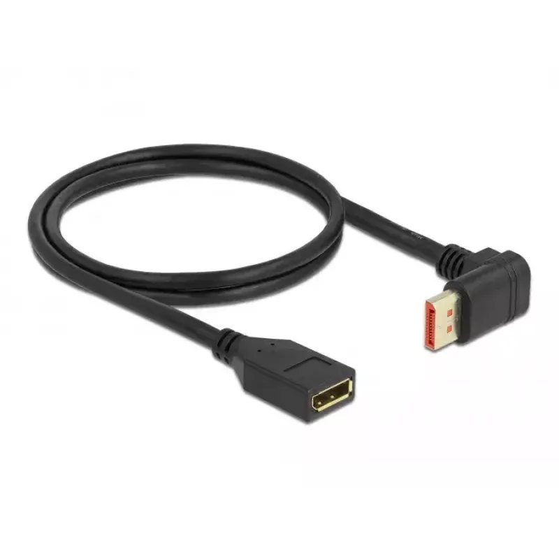 DisplayPort predlžovací kábel DeLOCK 90° nahor zahnutý 8K 60 Hz 1 m
