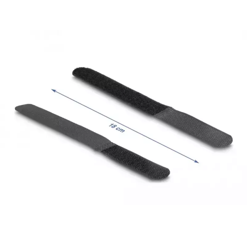 Suchý zips na káble DeLOCK 19110 180x20mm čierny 10 ks