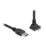 USB kábel DeLOCK 80483 Type-A konektor samec na Micro-B konektor samec 1m 5 Gbps čierny