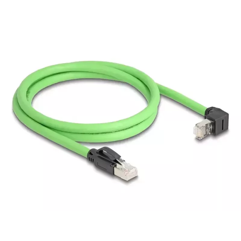 Sieťový kábel DeLOCK 80892 RJ-45 Cat6a 1 m čierny zelený