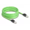 Sieťový kábel DeLOCK RJ45 Cat.6A konektor samec na konektor samec SF/UTP 5m zelený
