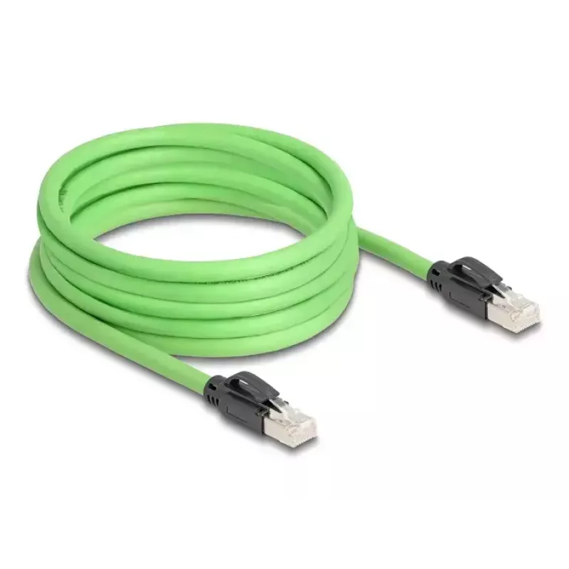 Sieťový kábel DeLOCK RJ45 Cat.6A konektor samec na konektor samec SF/UTP 5m zelený