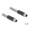 DeLOCK 80534 Senzorový/akčný kábel 3 m RST M12 sivý