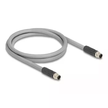 DeLOCK 80534 Senzorový/akčný kábel 3 m RST M12 sivý