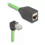 Sieťový kábel DeLOCK 80887 RJ-45 Cat6a 2 m čierny zelený