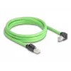 Sieťový kábel DeLOCK RJ45 Cat.6A konektor samec na konektor samec zahnutý nadol 2 m zelený