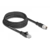 Sieťový kábel DeLOCK 80580 M12 RJ-45 Cat5e 3 m čierny
