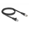 Sieťový kábel DeLOCK 80577 M12 na RJ-45 Cat5e 1 m čierny