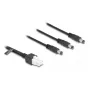 DeLOCK 90168 Kábel Mini-Fit 6-pin na 3x konektor DC 5,5x2,5 mm, 1 m, čierny