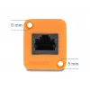 Sieťový kábel DELOCK 90803 Cat5e U/UTP RJ-45 na RJ-45 čierny/oranžový 0,3 m