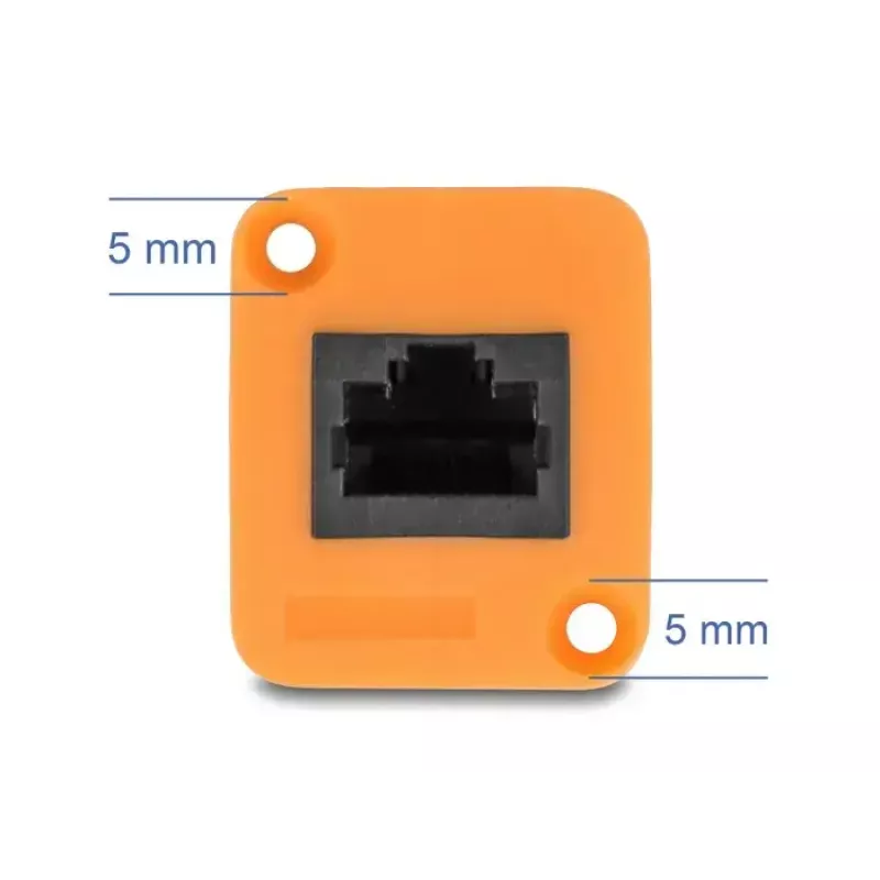Sieťový kábel DELOCK 90803 Cat5e U/UTP RJ-45 na RJ-45 čierny/oranžový 0,3 m