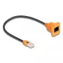 Sieťový kábel DELOCK 90803 Cat5e U/UTP RJ-45 na RJ-45 čierny/oranžový 0,3 m