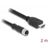DELOCK M12 A-kódovaný 17-pólový (konektor samica) na HDMI (konektor samec) kábel 2 m
