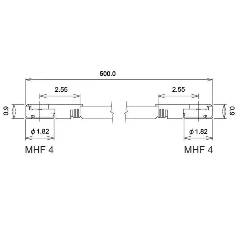 Koaxiálny kábel DeLOCK 89646 0,5 m MHF IV HSC MXHP32