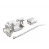 Delock 90938 Modul Keystone RJ45 na LSA Cat.6A, zalomený o 45 stupňov, tienený, vedenie kábla 180 stupňov, bez náradia