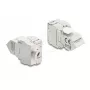 Delock 90938 Modul Keystone RJ45 na LSA Cat.6A, zalomený o 45 stupňov, tienený, vedenie kábla 180 stupňov, bez náradia