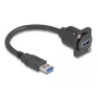 DeLOCK D-Type USB kábel Type-A konektor samec na Type-A konektor samica 20 cm 5 Gbit/s