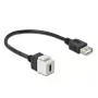 Keystone modul DeLOCK 86391 USB C plochý čierny biely