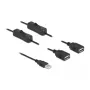 USB Type-A konektor samec na 2 x USB Type-A konektor samica s vypínačom DeLOCK 86803