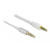 Audio kábel DeLOCK 66073 0,5 m 3,5 mm strieborný biely