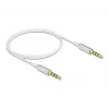 Audio kábel DeLOCK 66073 0,5 m 3,5 mm strieborný biely