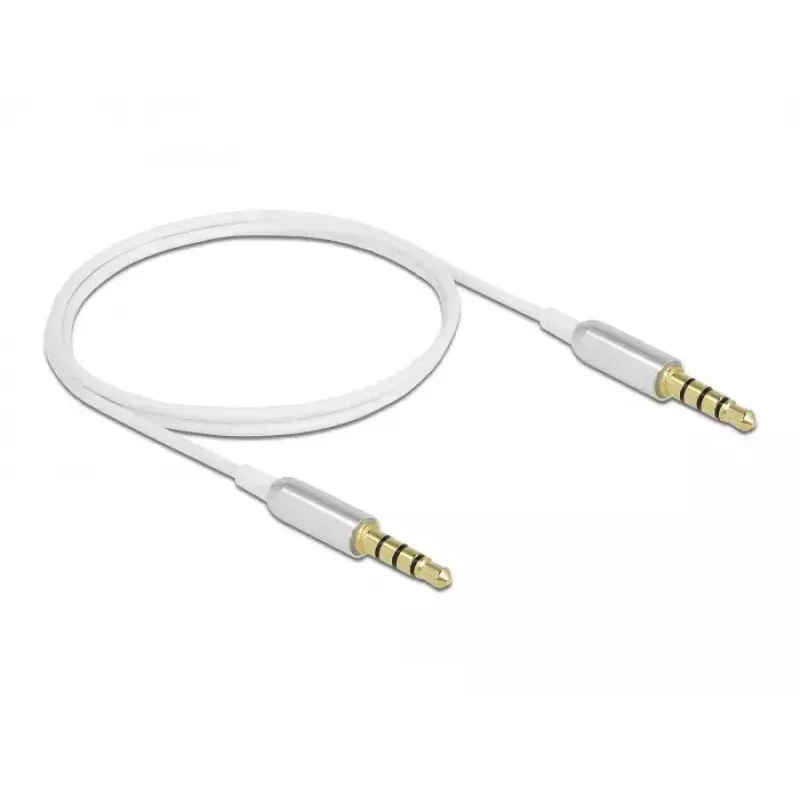 Audio kábel DeLOCK 66073 0,5 m 3,5 mm strieborný biely