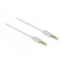 Audio kábel DeLOCK 66073 0,5 m 3,5 mm strieborný biely