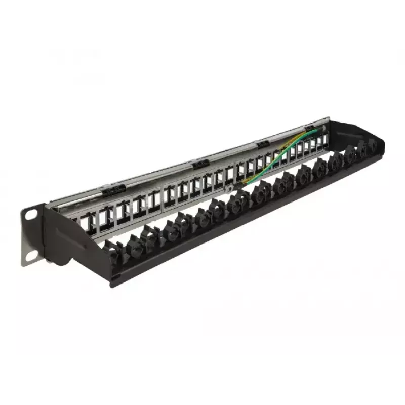Patch panel DeLOCK 19 palcov 24 portov s vodičom káblov