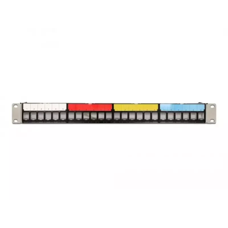 Patch panel DeLOCK 19 palcov 24 portov s vodičom káblov