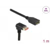 Predlžovací DisplayPort kábel DeLOCK 90° zahnutý nadol 8K 1 m