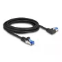 Sieťový kábel DeLOCK RJ45 Cat.6A S/FTP 3 m čierny