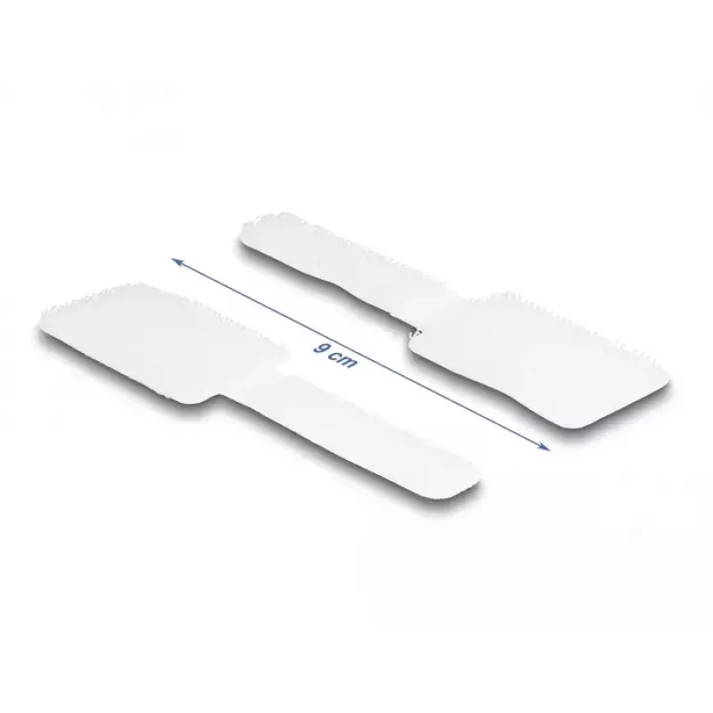 DeLOCK mini suchý zips držiak na kábel D 90 mm x Š 24 mm samolepiaci 10 ks biely