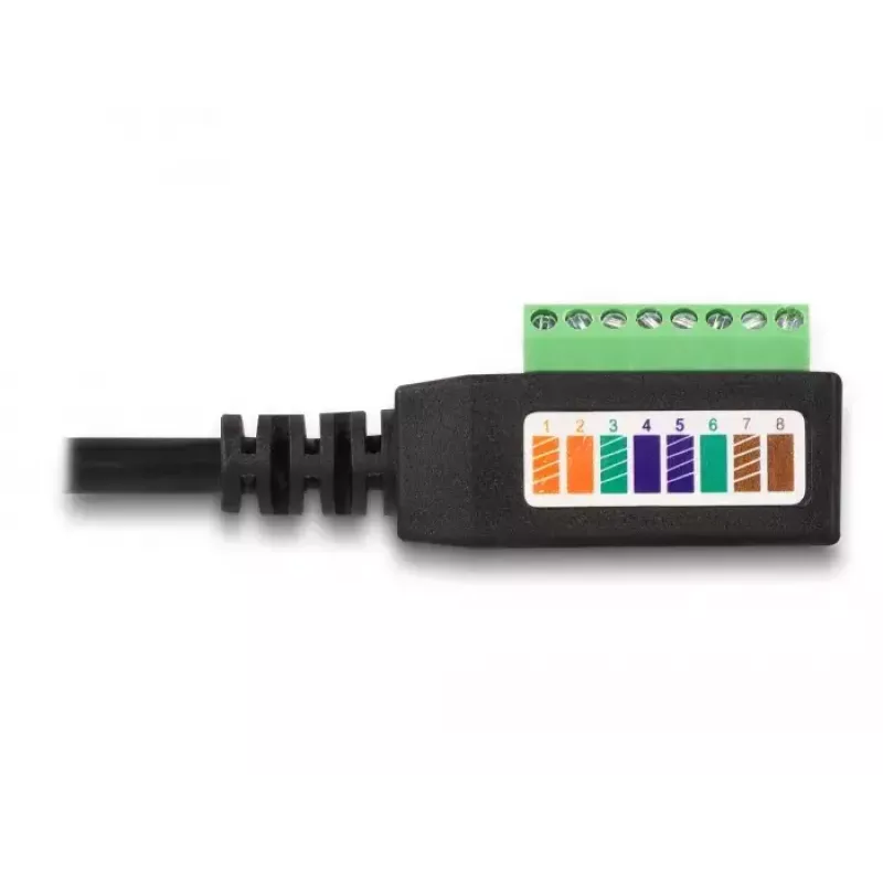 DeLOCK RJ45 kábel Cat.5e konektor samec na adaptér svorkovnice 21,5 cm
