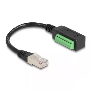 DeLOCK RJ45 kábel Cat.5e konektor samec na adaptér svorkovnice 21,5 cm