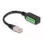 DeLOCK RJ45 kábel Cat.5e konektor samec na adaptér svorkovnice 21,5 cm