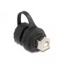 DeLOCK USB 2.0 Type-B konektor samica na konektor samica spojka IP68 vodotesná čierna