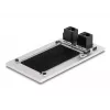DeLOCK káblová priechodka s kefou a 2 x RJ45 Keystone modul Cat.6 hliník