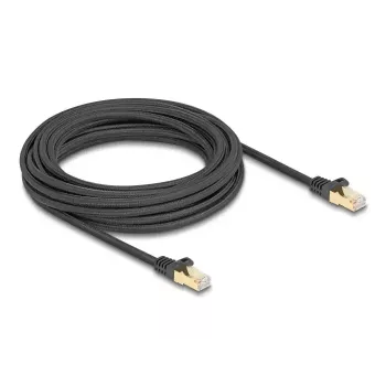 DeLOCK RJ45 sieťový kábel Cat.6A S/FTP 7,5m čierny