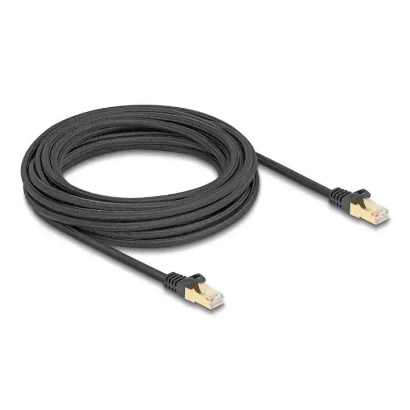 DeLOCK RJ45 sieťový kábel Cat.6A S/FTP 7,5m čierny