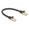 Sieťový kábel DeLOCK RJ45 80315 konektor samec na konektor samec Cat.6A 0,25 m čierny