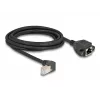 DeLOCK sieťový predlžovací kábel S/FTP RJ45 90° zahnutý na RJ45 Cat.6A 3m čierny