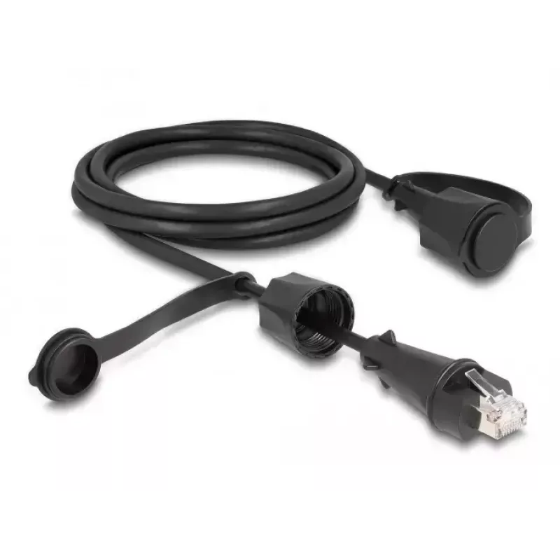 DeLOCK sieťový kábel RJ45 konektor samec na RJ45 konektor samec Cat.6 STP 2m IP68