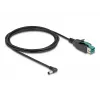 DeLOCK PoweredUSB kábel konektor samec 12 V na DC 5,5 x 2,1 mm konektor samec zahnutý 2 m