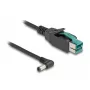 DeLOCK PoweredUSB kábel konektor samec 12 V na DC 5,5 x 2,1 mm konektor samec zahnutý 2 m