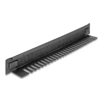 Kefová lišta DeLOCK 66552 čierna kov šírka 48 mm hĺbka 482 mm výška 44,4 mm