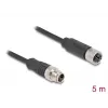 Sieťový kábel DeLOCK M12 kábel X-kódovaný 8-pólový samec na samica Cat5e 5 m čierny