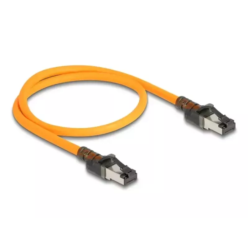 Sieťový kábel DeLOCK RJ45 0,5 m Cat6A S/FTP oranžový